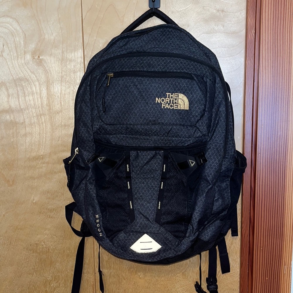 The North Face Black & Gold Recon Backpack